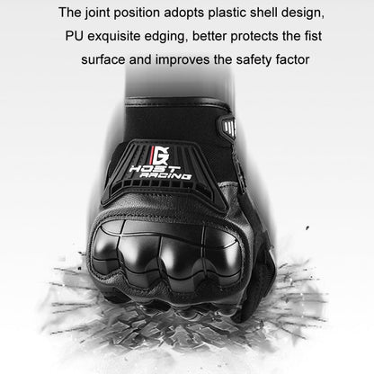 Gants de moto GHOST RACING anti-chute respirants à coque en caoutchouc avec écran tactile, taille : XL (Noir)