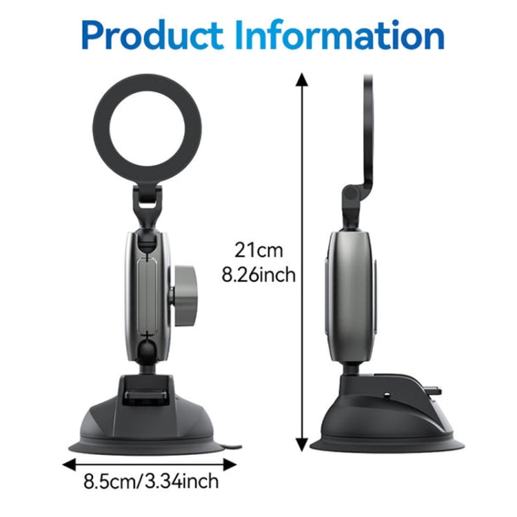 TELESIN Magnetic Suction Car Phone Mount 360 Degree Rotation Phone Holder