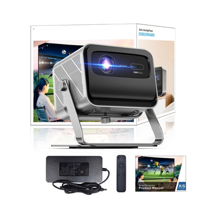 TOUMEI X6 4K HD Projecteur de Karaoké avec Microphone pour Cinéma Maison, Bureau et Enseignement, Systèmes Google GTV (Prise britannique)