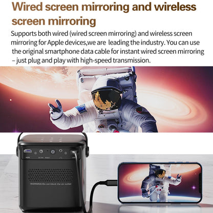 TOUMEI S8 Mini projecteur Android 11.0 DLP 1080P/4K WiFi 3D sans fil Prise UK