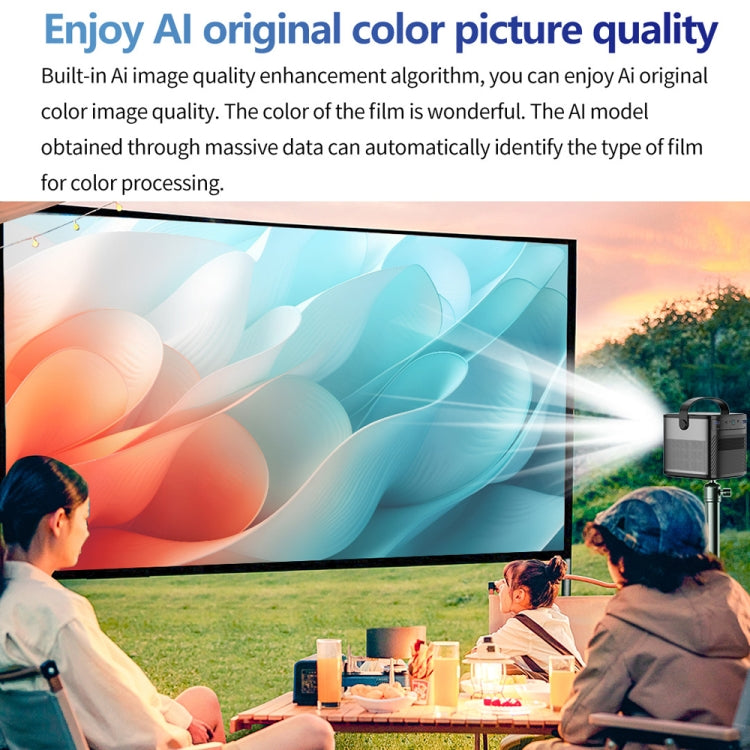 TOUMEI S8 1080P/4K DLP Android 11.OS Wifi 3D Wireless Projector US Plug