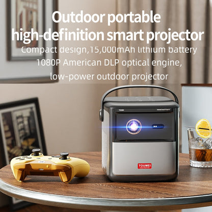 TOUMEI S8 1080P/4K DLP Android 11.OS Wifi 3D Wireless Projector UK Plug