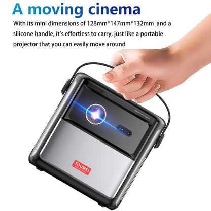 TOUMEI S8 1080P/4K DLP Android 11.OS Wifi 3D Wireless Projector UK Plug