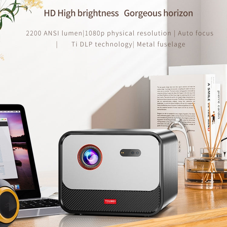 TOUMEI X5 Home Theater DLP Projector HD High Bright 1080P Projector UK Plug(Gray)