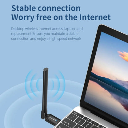 COMFAST CF-940F  300Mbps WiFi6 USB Adapter 2.4GHz WiFi Antena Wireless Network Card