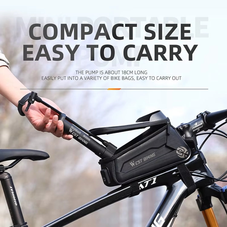 WEST BIKING Mini Pompe de vélo Équipement de Cyclisme (Noir)