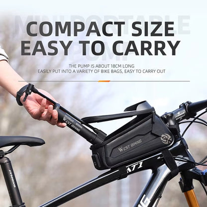 WEST BIKING Mini Bicycle Pump Cycling Equipment(Yellow)
