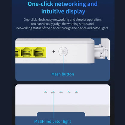 COMFAST CF-WR630AX 3000Mbps Dual-Band WiFi6 MESH Router 4x5dBi Antenna US Plug