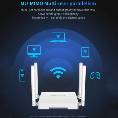 COMFAST CF-WR630AX 3000Mbps Dual-Band WiFi6 MESH Router 4x5dBi Antenna UK Plug