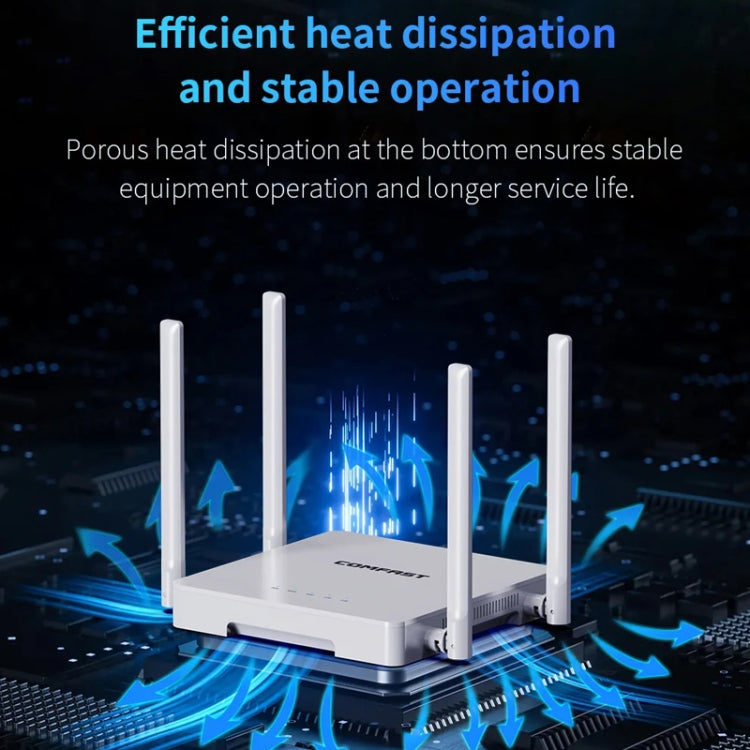 COMFAST CF-WR630AX 3000Mbps Dual-Band WiFi6 MESH Router 4x5dBi Antenna US Plug