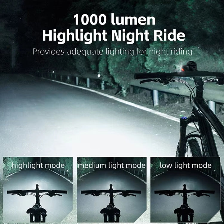 Phare de vélo WEST BIKING à haute luminosité en alliage d'aluminium avec port Type-C, spécification : Phare + Support d'ordinateur en alliage d'aluminium