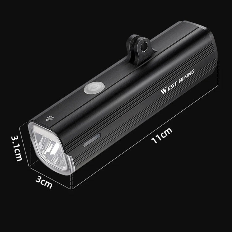 Phare de vélo WEST BIKING à haute luminosité en alliage d'aluminium avec port Type-C, spécification : Phare + Support d'ordinateur en alliage d'aluminium