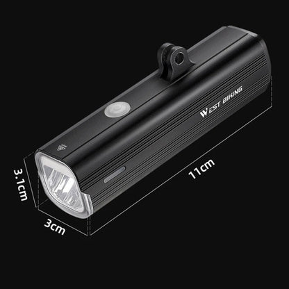 WEST BIKING Bicycle High Lumen Type-C Aluminum Alloy Headlight, Specification: Light + Aluminum Alloy Integrated Handlebar Computer Holder