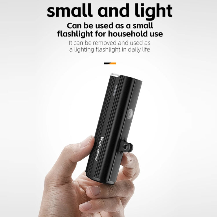 Phare de vélo WEST BIKING à haute luminosité en alliage d'aluminium avec port Type-C, spécification : Phare + Support d'ordinateur en alliage d'aluminium