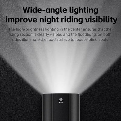 WEST BIKING Bicycle High Lumen Type-C Aluminum Alloy Headlight, Specification: Light + Aluminum Alloy Integrated Handlebar Computer Holder