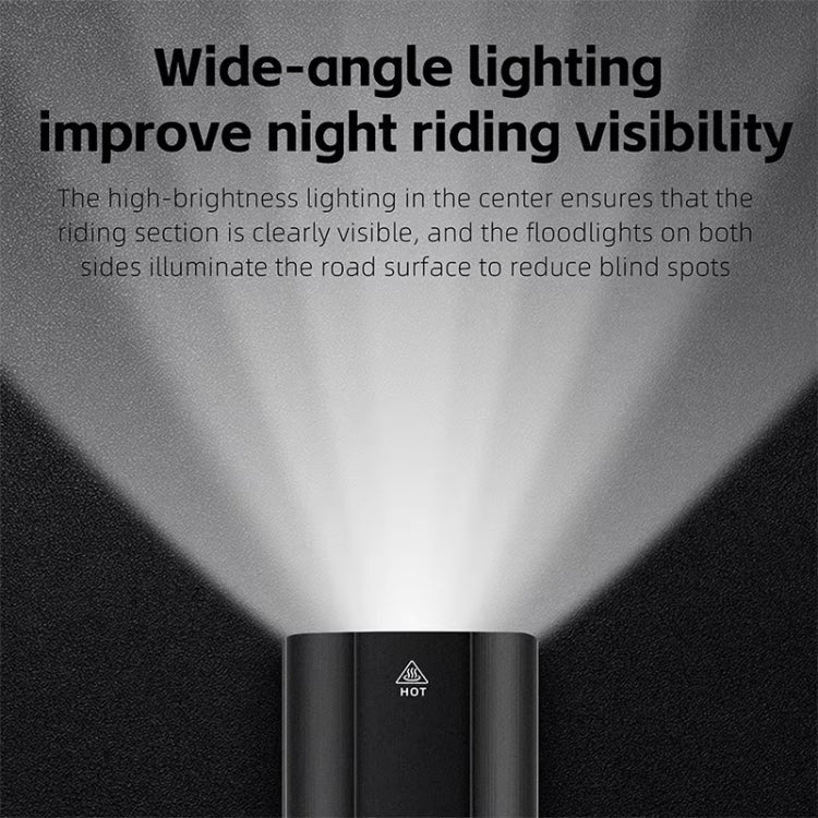 Phare de vélo WEST BIKING à haute luminosité en alliage d'aluminium avec port Type-C, spécification : Phare + Support d'ordinateur en alliage d'aluminium