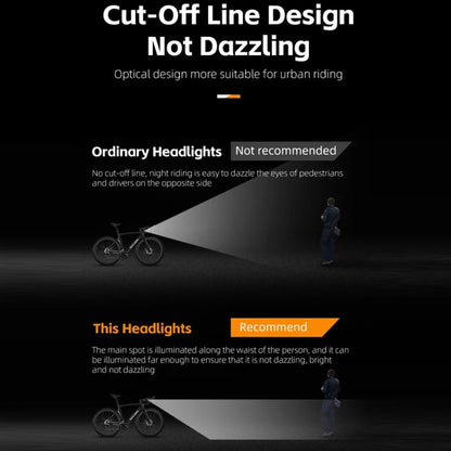 Phare de vélo WEST BIKING à haute luminosité en alliage d'aluminium avec port Type-C, spécification : Phare + Support d'ordinateur en alliage d'aluminium