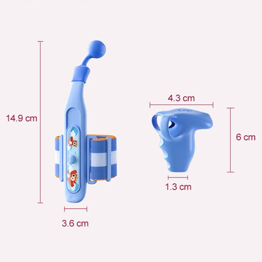 Maotaizi M8125 Cartoon Student Anti-wrist Hook Pen Holding Corrector Set Writing Posture Fixer(Blue)