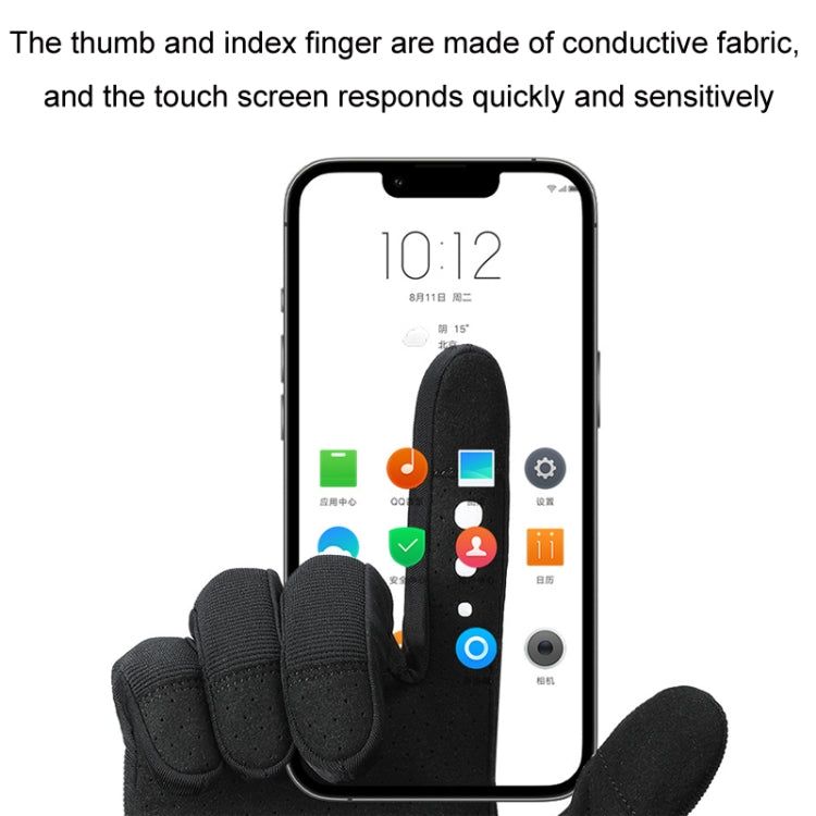 WEST BIKING Gants de Cyclisme Antidérapants Respirants à Écran Tactile, Taille : L (Noir)