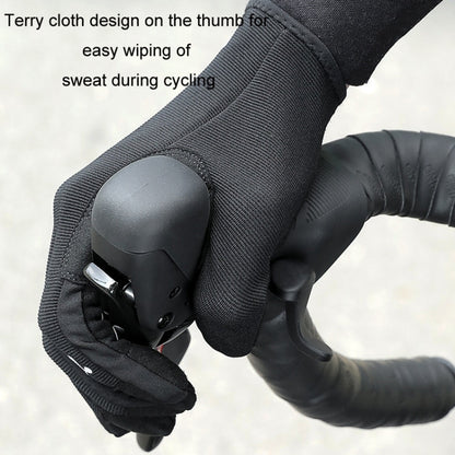 WEST BIKING Gants de Cyclisme Antidérapants Respirants à Écran Tactile, Taille : L (Noir)