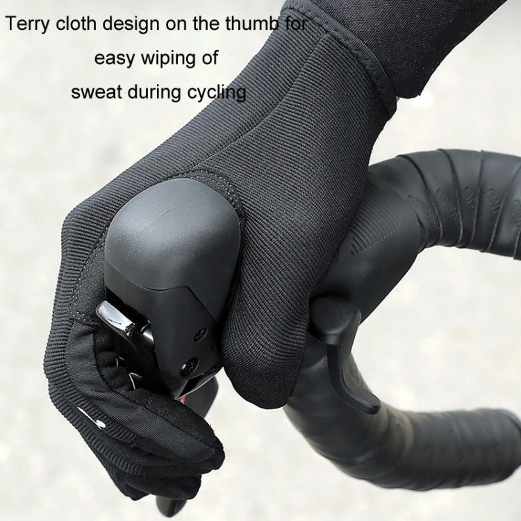 WEST BIKING Cycling Anti-slip Breathable Touch Screen Gloves, Size: XL(Black)