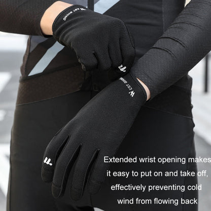 WEST BIKING Gants de Cyclisme Antidérapants Respirants à Écran Tactile, Taille : L (Noir)