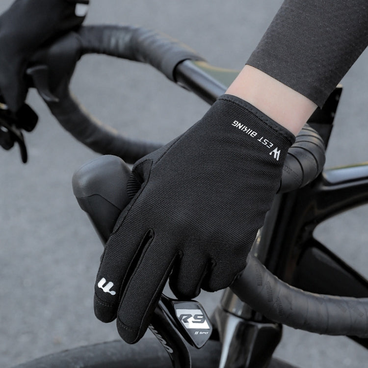 WEST BIKING Gants de Cyclisme Antidérapants Respirants à Écran Tactile, Taille : L (Noir)