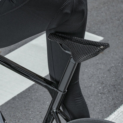 WEST BIKING Road Bicycle Carbon Fiber Ultralight Breathable Seat(Black)