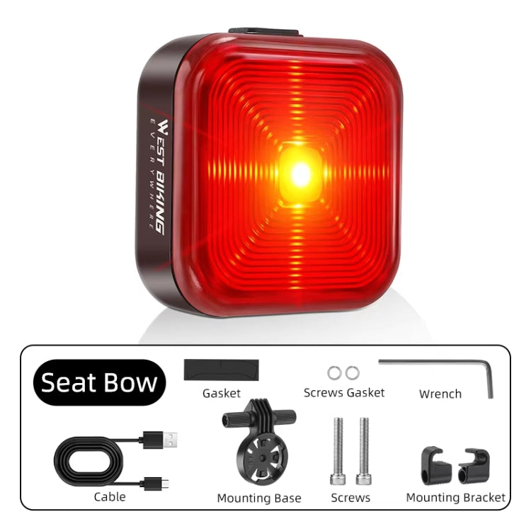 WEST BIKING Feu Arrière de Vélo Étanche Haute Luminosité pour Avertissement Nuit (Modèle Bras)