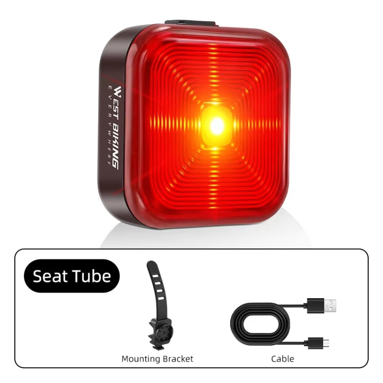 WEST BIKING Bicycle Waterproof High-Brightness Night Riding Warning Taillight(Seat Tube Model)