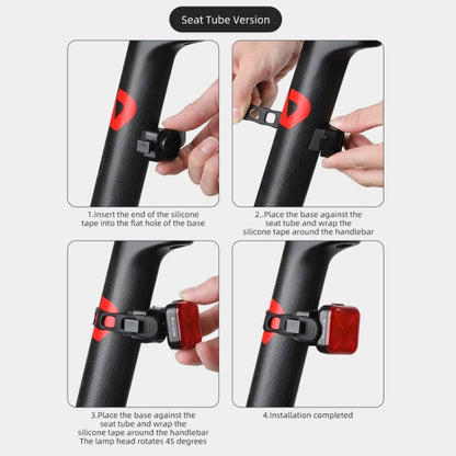 WEST BIKING Bicycle Waterproof High-Brightness Night Riding Warning Taillight(Seat Tube Model)