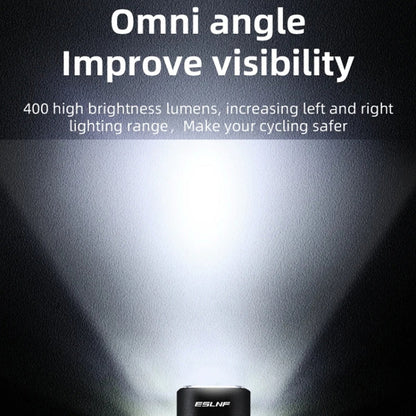 ESLNF Mountain Bike Headlight Waterproof Aluminum USB Charging Road Bike Light Cycling Gear(400LM)