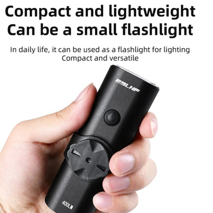ESLNF Mountain Bike Headlight Waterproof Aluminum USB Charging Road Bike Light Cycling Gear(400LM)
