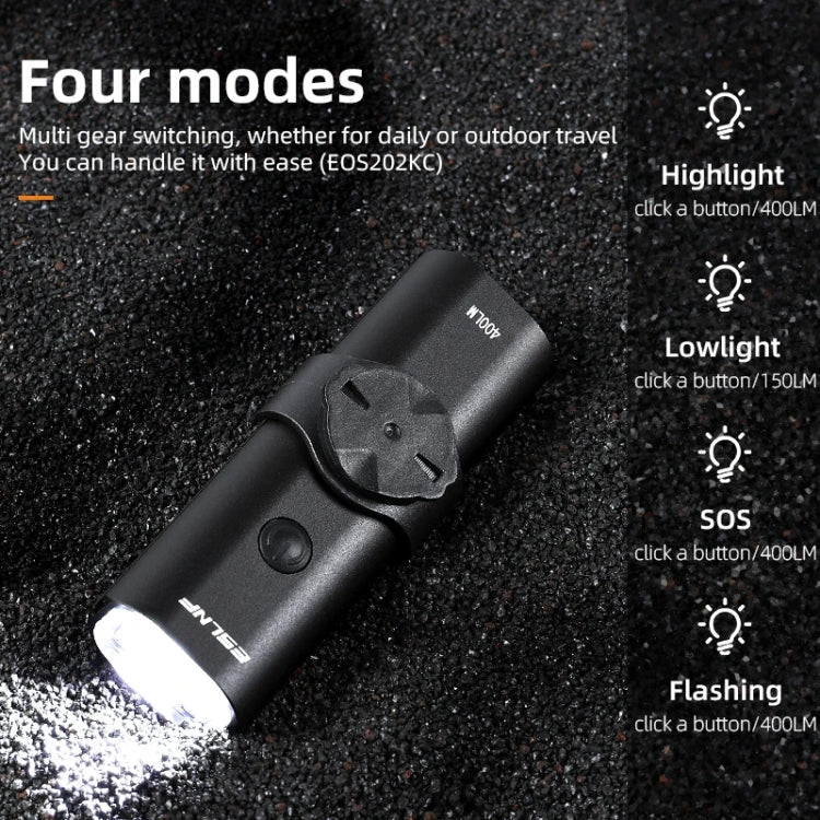 ESLNF Mountain Bike Headlight Waterproof Aluminum USB Charging Road Bike Light Cycling Gear(400LM)