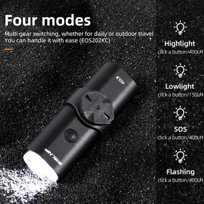 ESLNF Mountain Bike Headlight Waterproof Aluminum USB Charging Road Bike Light Cycling Gear(400LM)