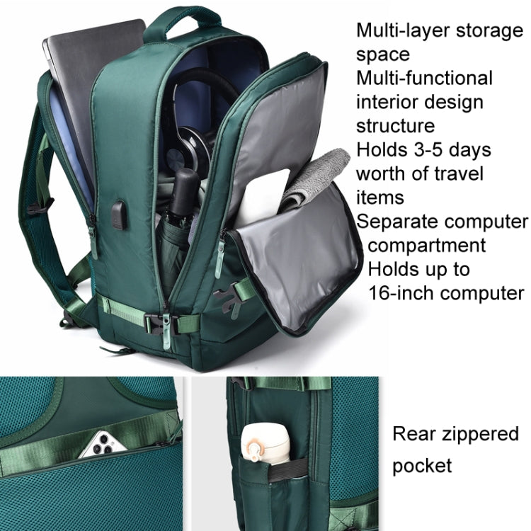 WEIXIER B692 Large Capacity Shoulder Bag Business Travel Computer Backpack(Black)