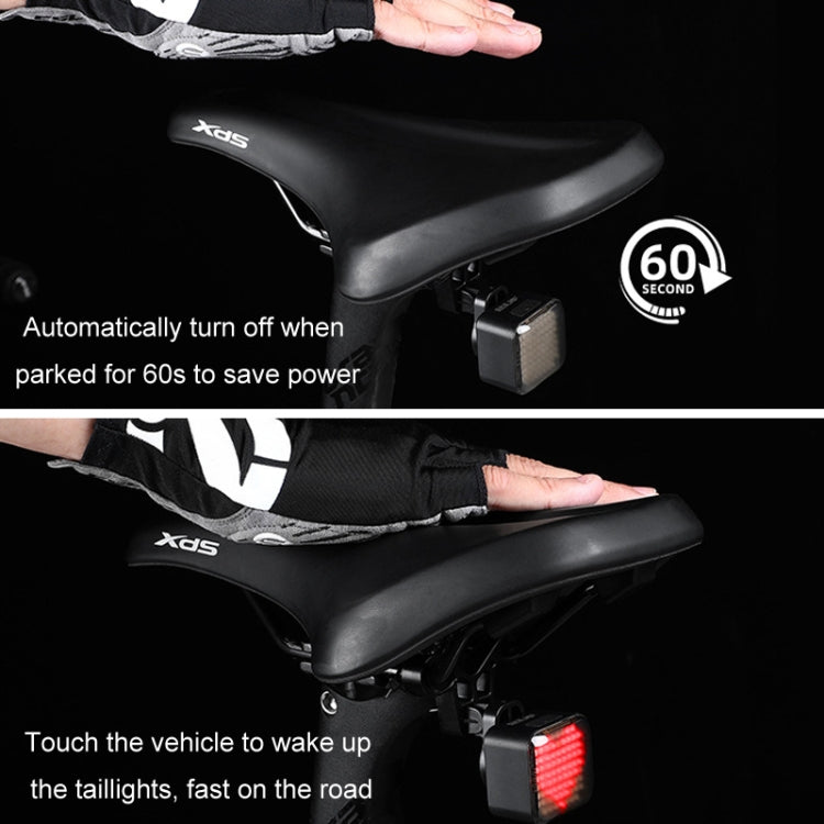 ESLNF Bicycle Tail Light Mountain Bike Smart Brake Sensor Auto Switch Waterproof Warning Lamp(Cushion Mount)