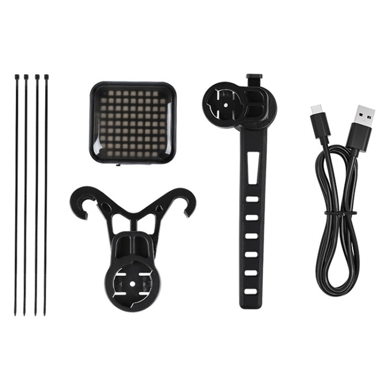 ESLNF Bicycle Tail Light Mountain Bike Smart Brake Sensor Auto Switch Waterproof Warning Lamp(Cushion Mount)