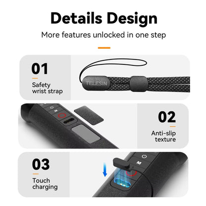 TELESIN Bluetooth Buoyancy Bar 15m Waterproof Depth  For GoPro HERO13 / 12 / 11 / 10 / 9 / 8 Black