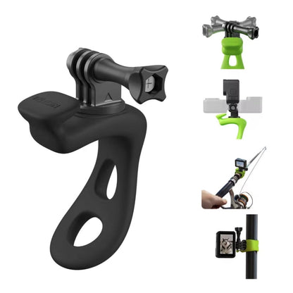 TELESIN Action Camera Mount Silicone Adjustable Mini Flexible Bracket For GoPro HERO / Insta360 / DJI Action Camera(Black)