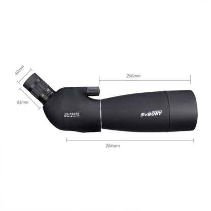 SVBONY SV28 25-75x70 IP65 Waterproof Bird Scope, Style: Normal 21mm Eyepiece