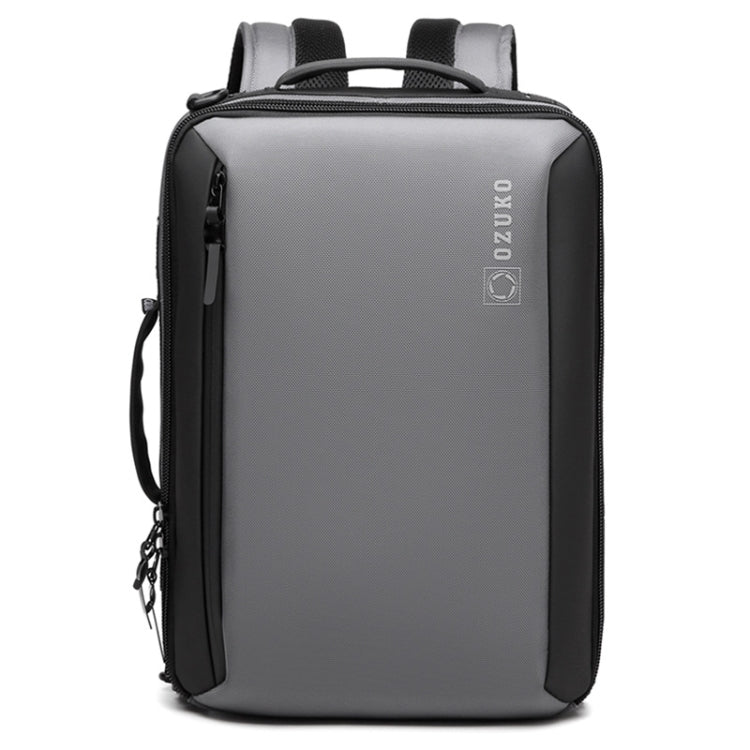 Sac à dos Ozuko Business pour ordinateur portable USB Hommes Sac d'école (Gris foncé)