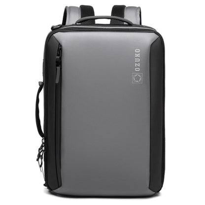 Sac à dos Ozuko Business pour ordinateur portable USB Hommes Sac d'école (Gris foncé)