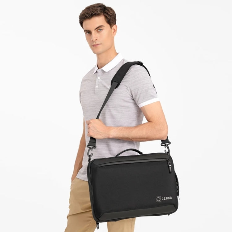 Sac à dos Ozuko Business pour ordinateur portable USB Hommes Sac d'école (Gris foncé)