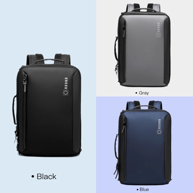 Sac à dos Ozuko Business pour ordinateur portable USB Hommes Sac d'école (Gris foncé)
