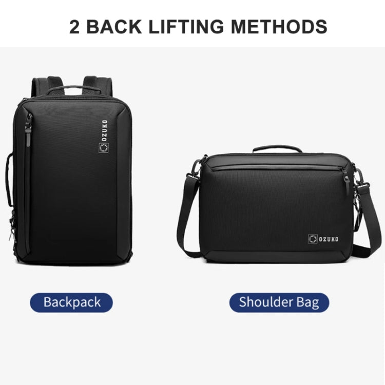Ozuko Business Laptop USB Backpack Men Schoolbag (Noir)