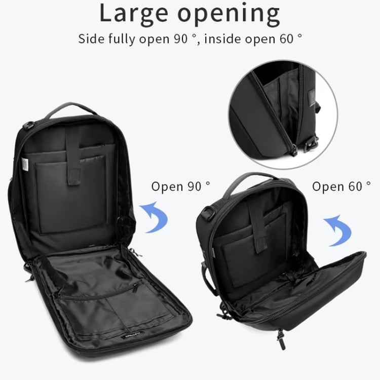 Ozuko Business Laptop USB Backpack Men Schoolbag (Noir)