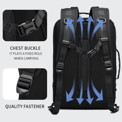 Ozuko Business Laptop USB Backpack Men Schoolbag (Noir)