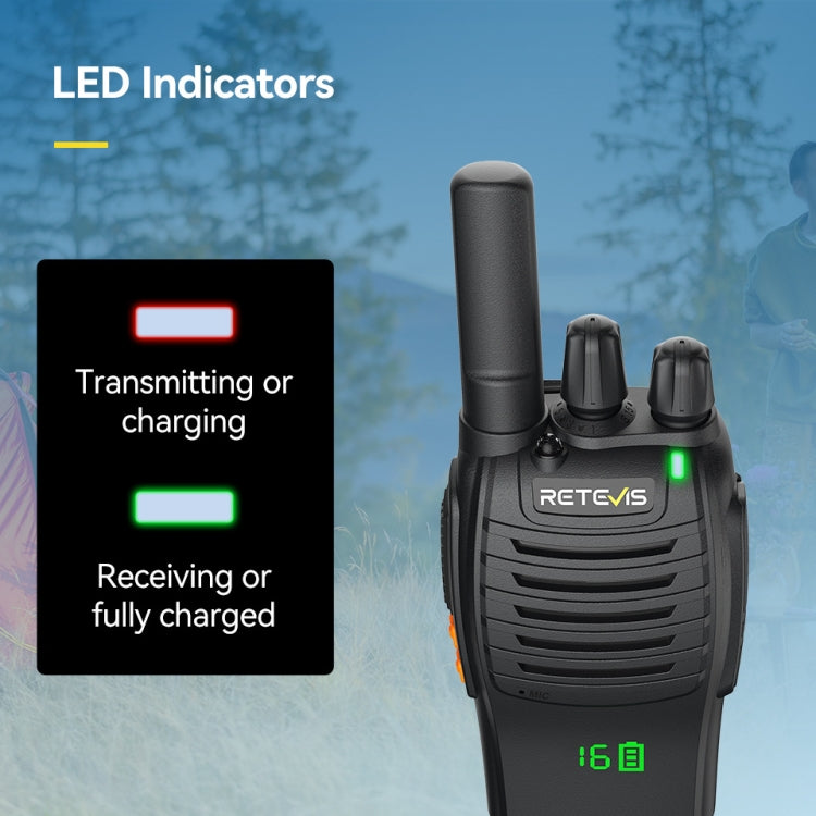RETEVIS H777 1 paire Talkie-walkie portable compact 16 canaux avec base de charge, Style: FRS