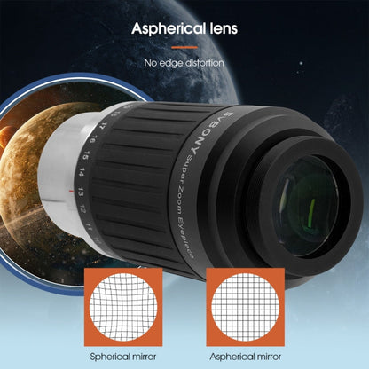 SVBONY SV230 1.25/2 Inch Universal Astronomy Wide Angle Zoom Eyepiece 8-20mm 57-72 Degrees